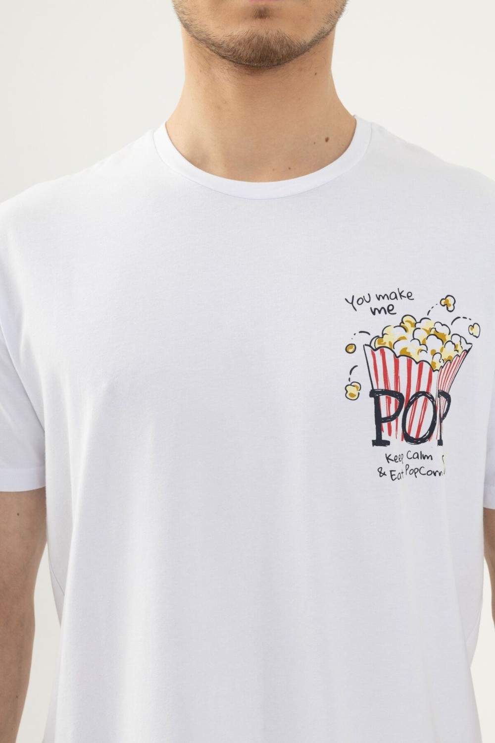 Koza İç Giyim Erkek Pamuklu Popcorn Desenli Kısa Kollu Şortlu Pijama Takımı L Beden Yumuşak Dokulu Rahat Kullanım görsel 5