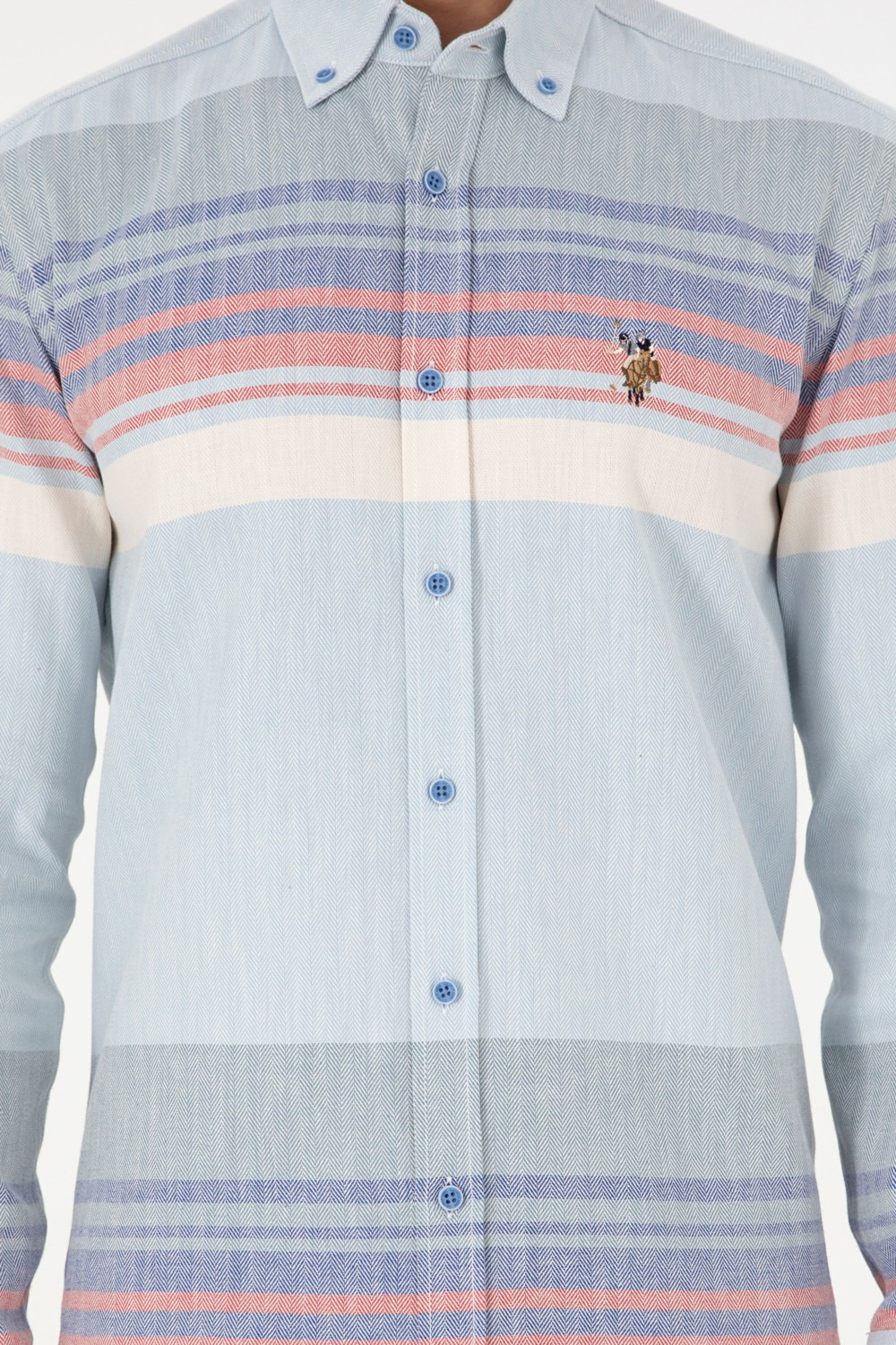 U.S. Polo Assn. Erkek Saks Uzun Kollu Gömlek 50291255-VR032 görsel 6