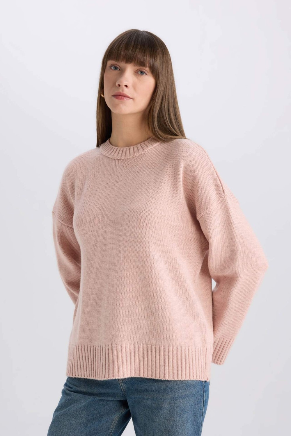 DeFacto Oversize Basic Triko Kazak D0036AX25SP görsel 3