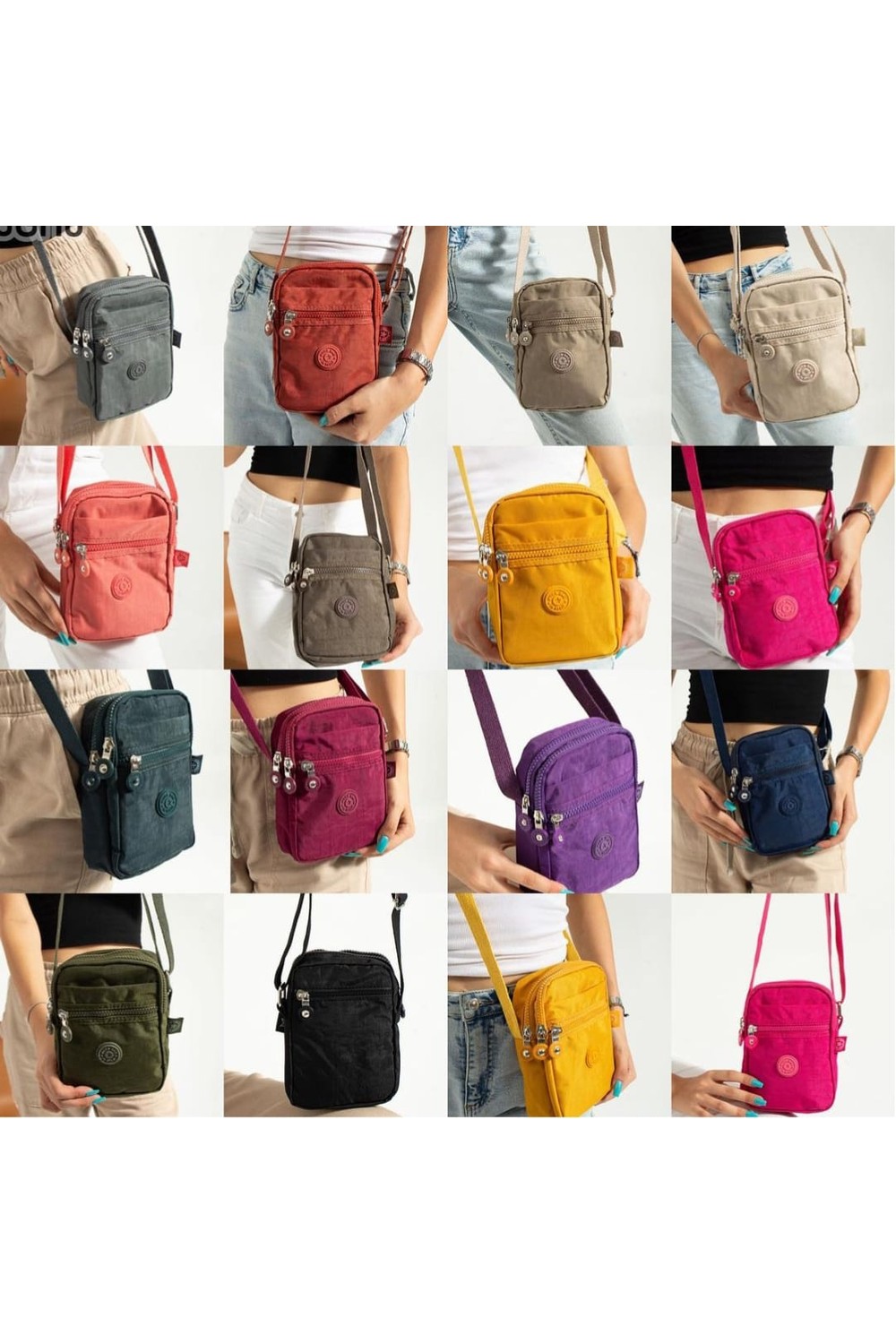 Mega Bag M 227 Mega Bag Krinkıl Kumaş Unisex Küçük Omuz Çantası, Telefonluk görsel 4