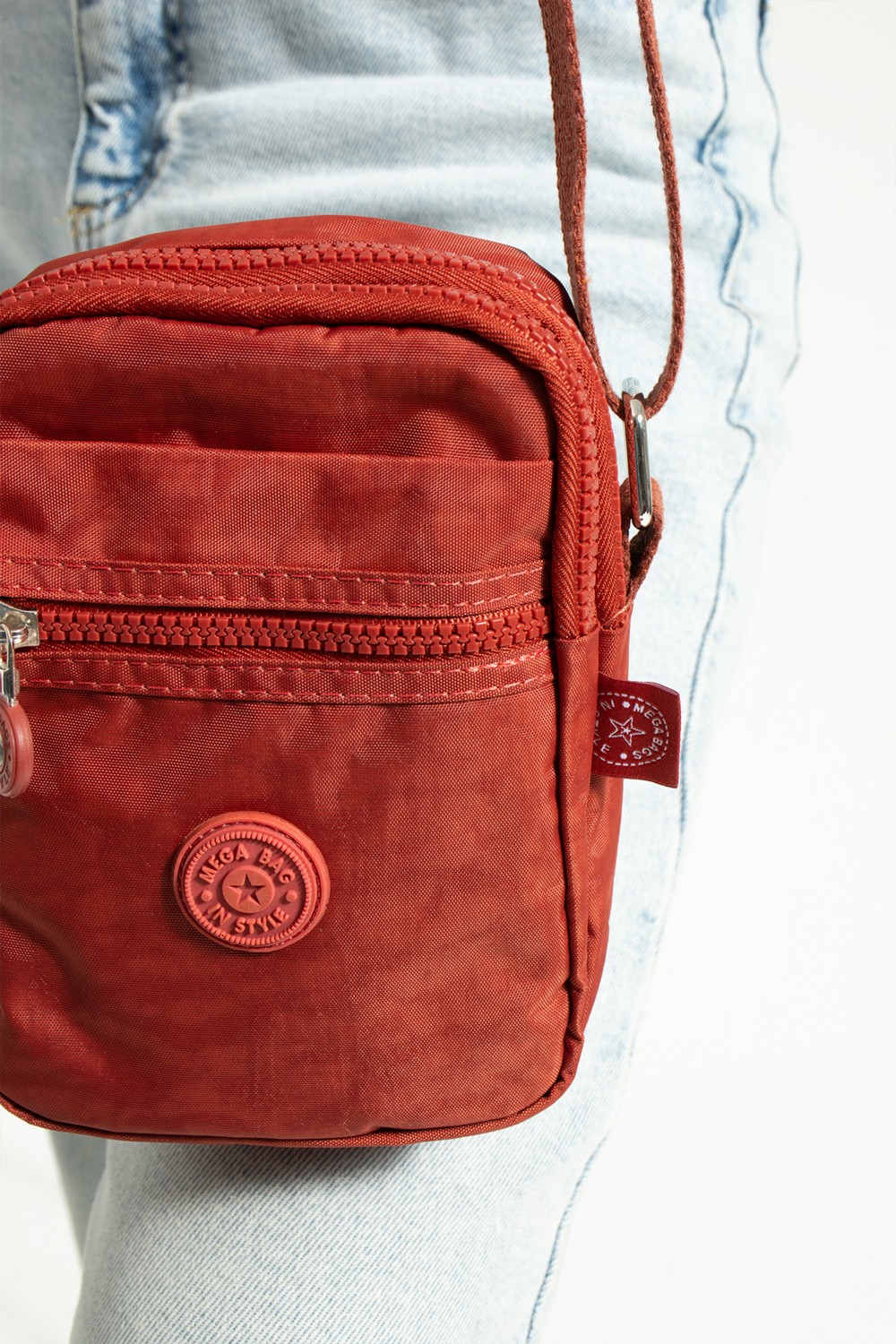 Mega Bag M 227 Mega Bag Krinkıl Kumaş Unisex Küçük Omuz Çantası, Telefonluk