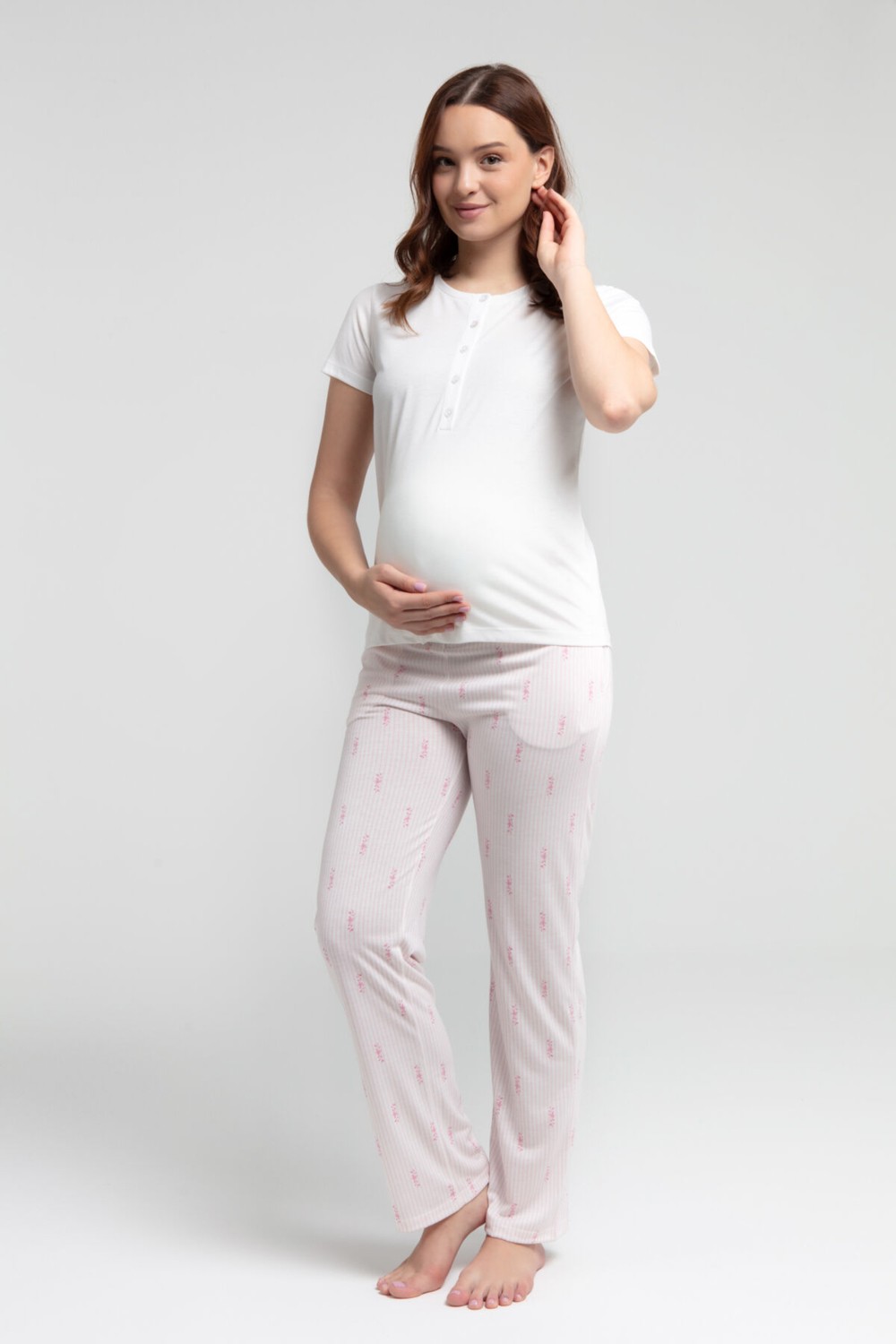 Arnetta Kadın Beyaz Pijama Takımı görsel 4