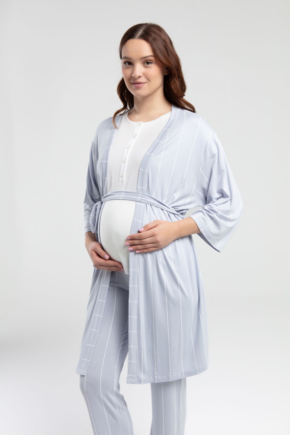 Pierre Cardin Kadın Beyaz 3Lü Pijama Takımı PC8977-S-V1 görsel 3