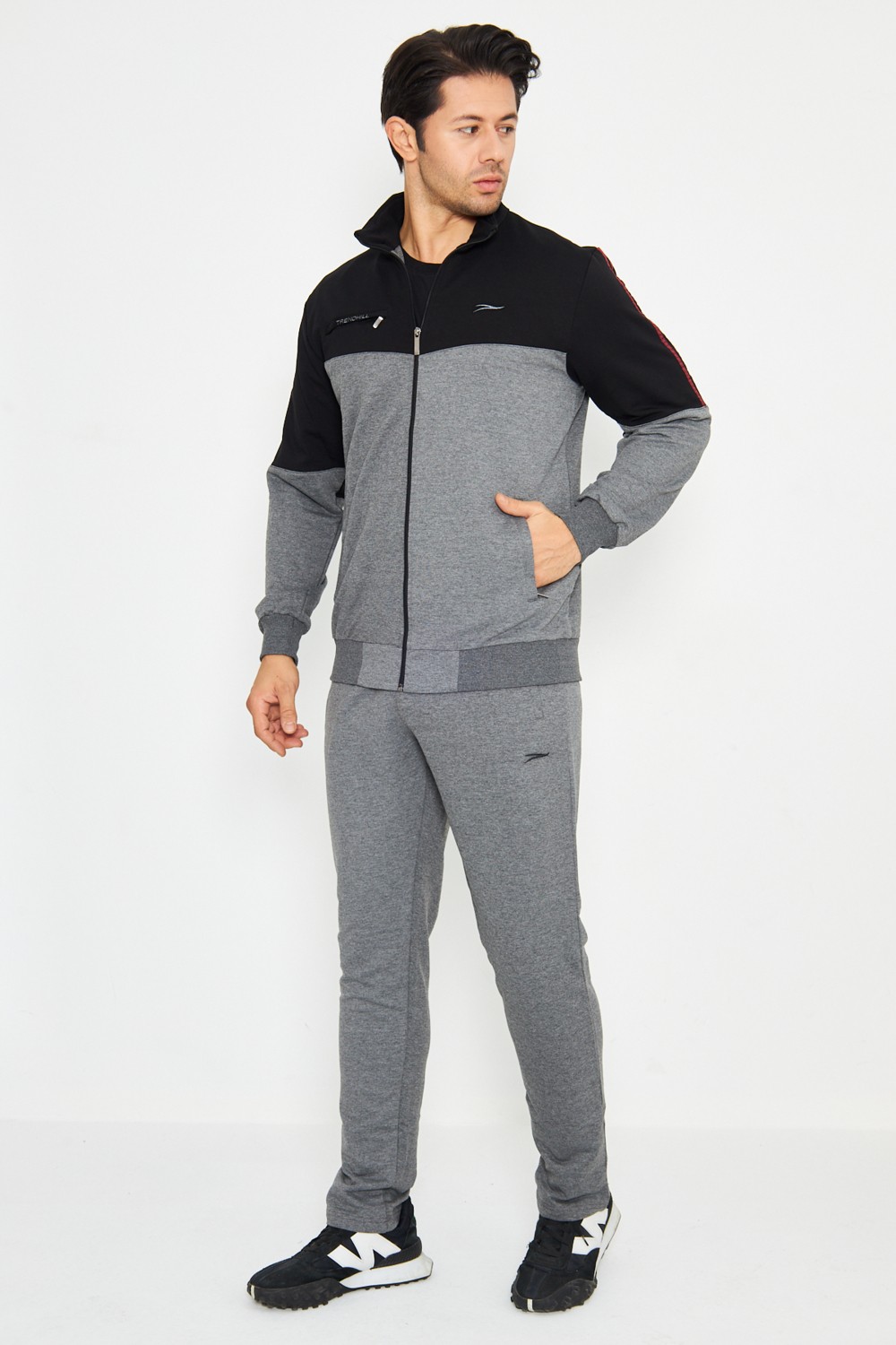 Trendhill Pamuklu Büyük Beden Erkek Eşofman Takımı Siyah 3XL Mevsimlik Renk Atmaz Özellik