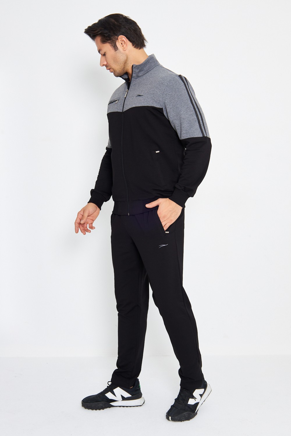 Trendhill Pamuklu Büyük Beden Erkek Eşofman Takımı Siyah 3XL Mevsimlik Renk Atmaz Özellik görsel 3
