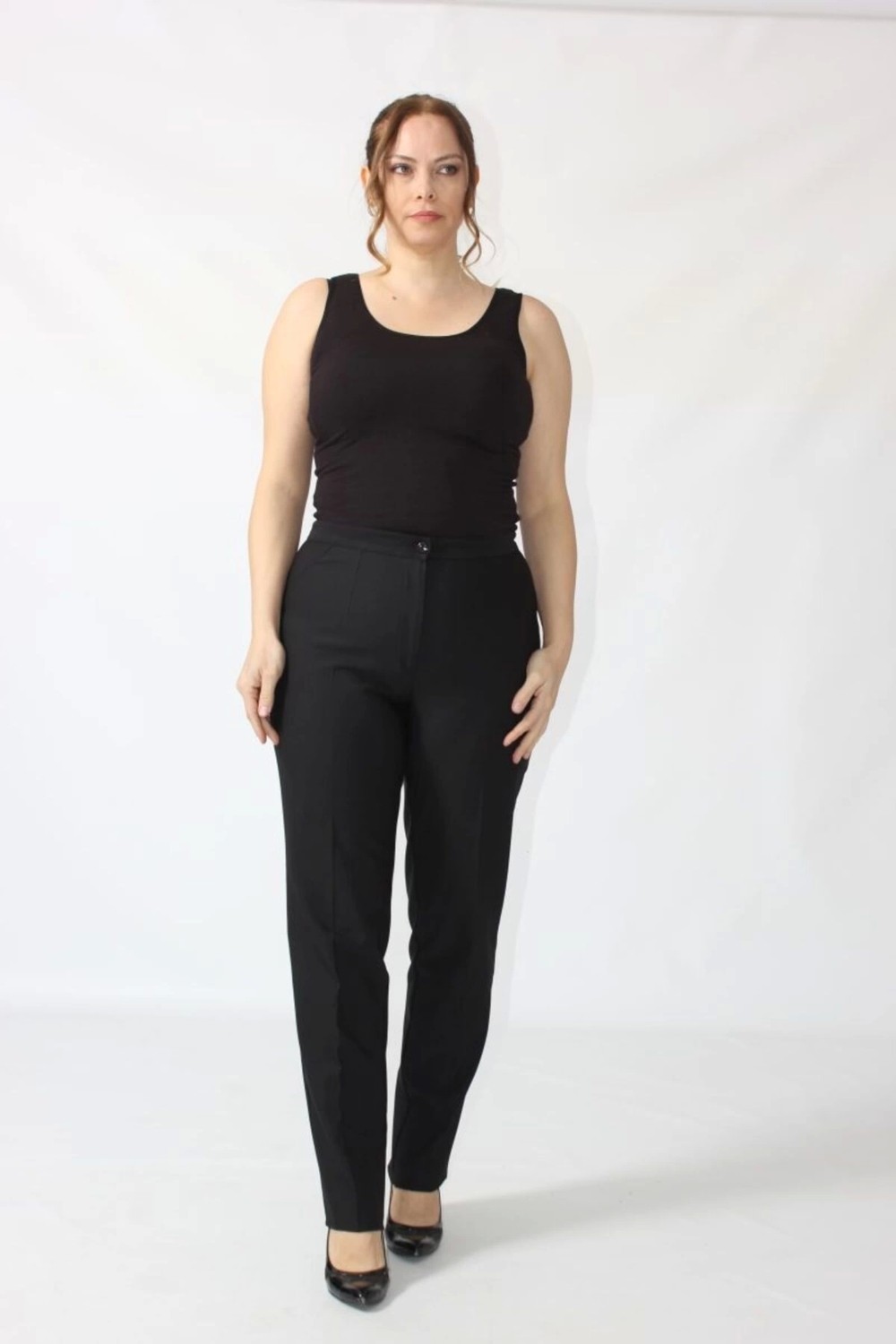 Moda Berray 2555 Gizli Cep Modeline Sahip Büyük Beden Pantolon Siyah