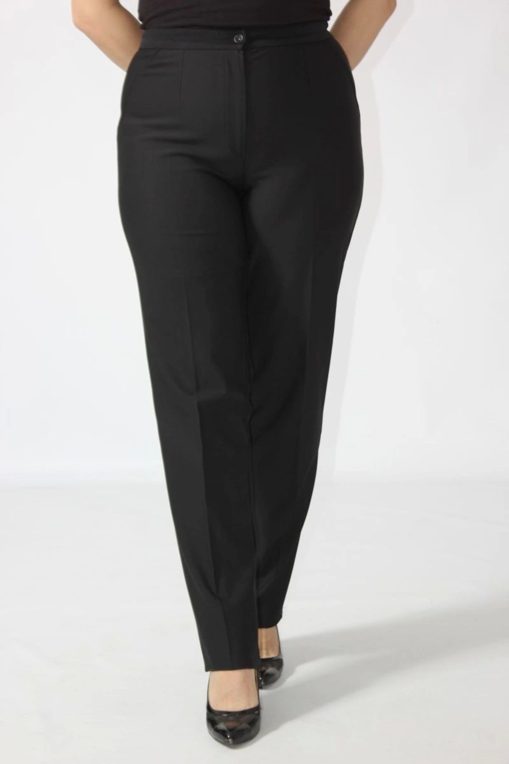 Moda Berray 2555 Gizli Cep Modeline Sahip Büyük Beden Pantolon Siyah görsel 4