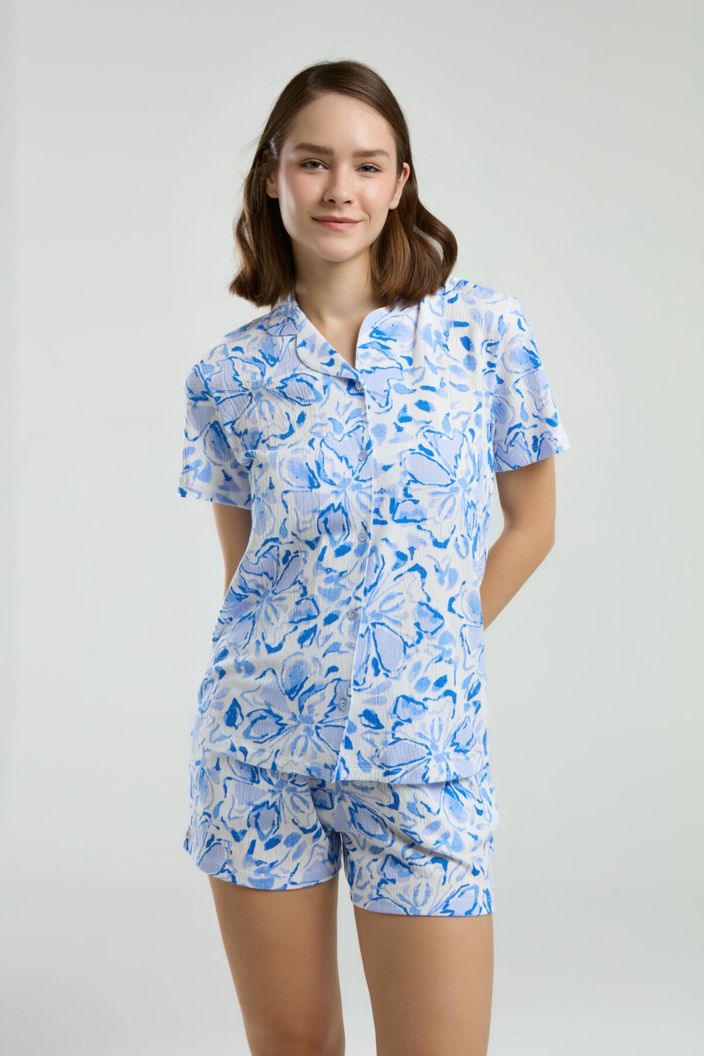 Arnetta Kadın Beyaz Gömlek Pijama görsel 3