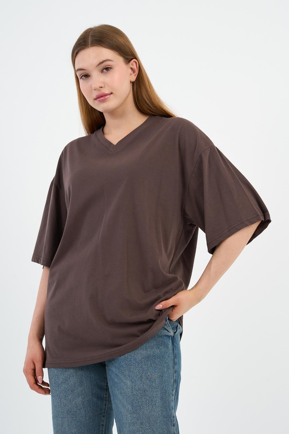 Alexander Gardi V Yaka Oversize T-shirt görsel 4