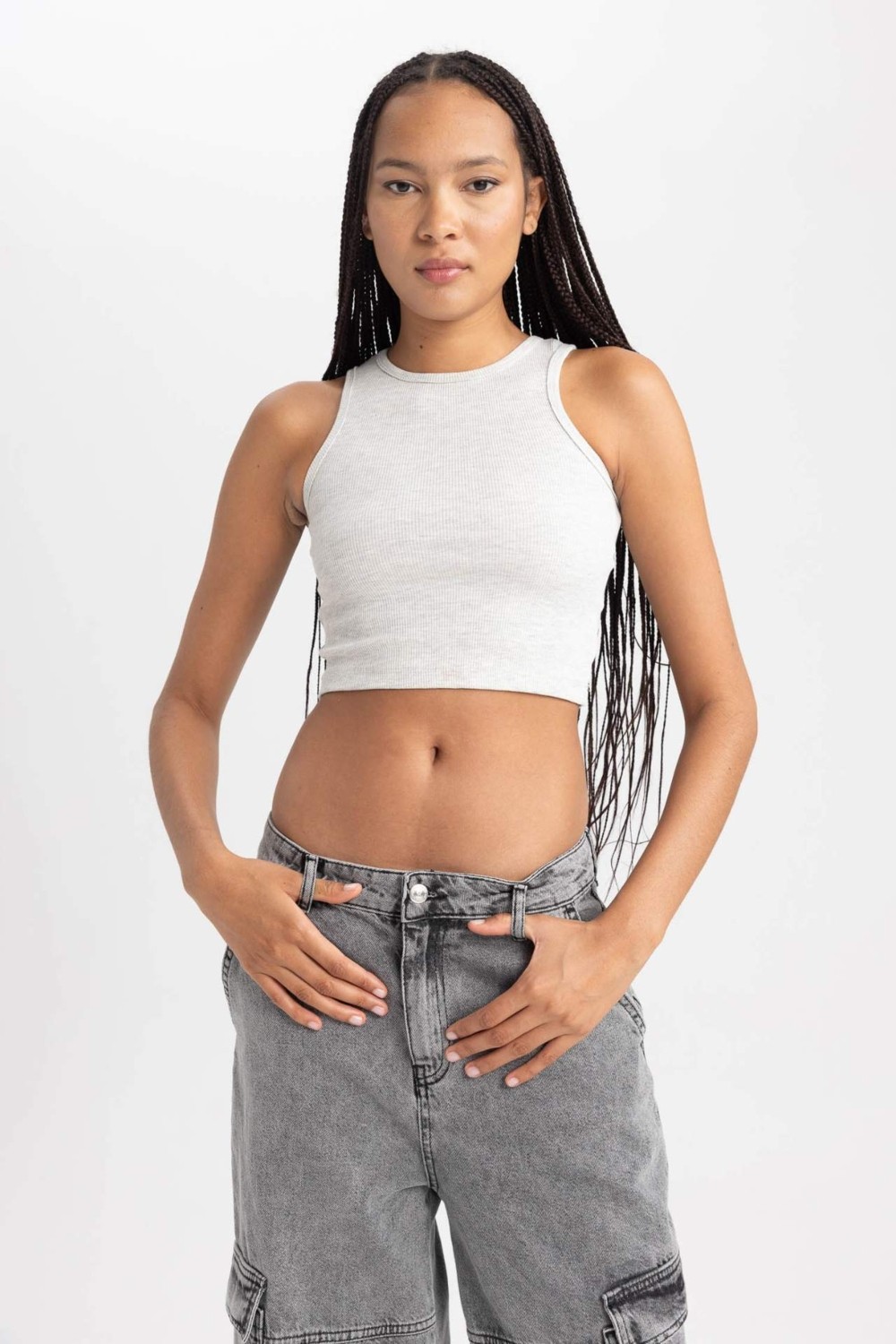 DeFacto Fitted Halter Yaka Atlet B0658AXNS