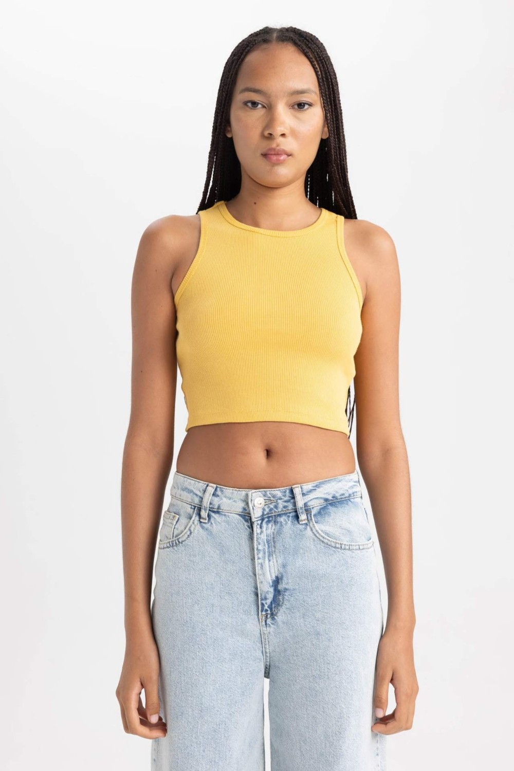 DeFacto Fitted Halter Yaka Atlet B0658AXNS görsel 3