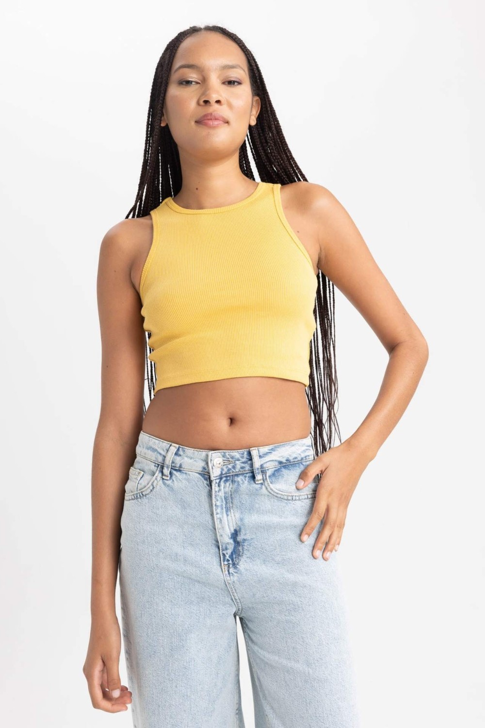DeFacto Fitted Halter Yaka Atlet B0658AXNS görsel 5