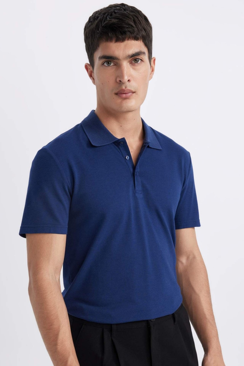 DeFacto Slim Fit Polo Yaka Kısa Kollu Pamuklu Modal Karışımlı Basic Tişört M6609AZ24SP