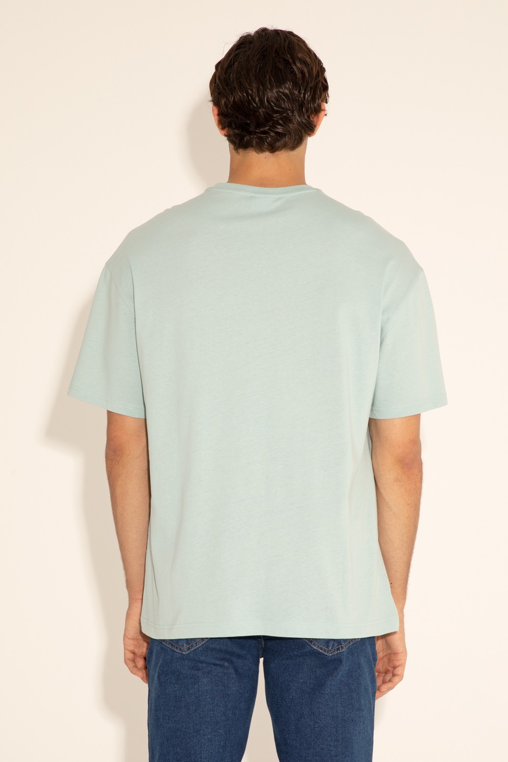 U.S. Polo Assn. Erkek Comfort Fit Bisiklet Yaka Beyaz Tişört 50294216-VR013 görsel 6