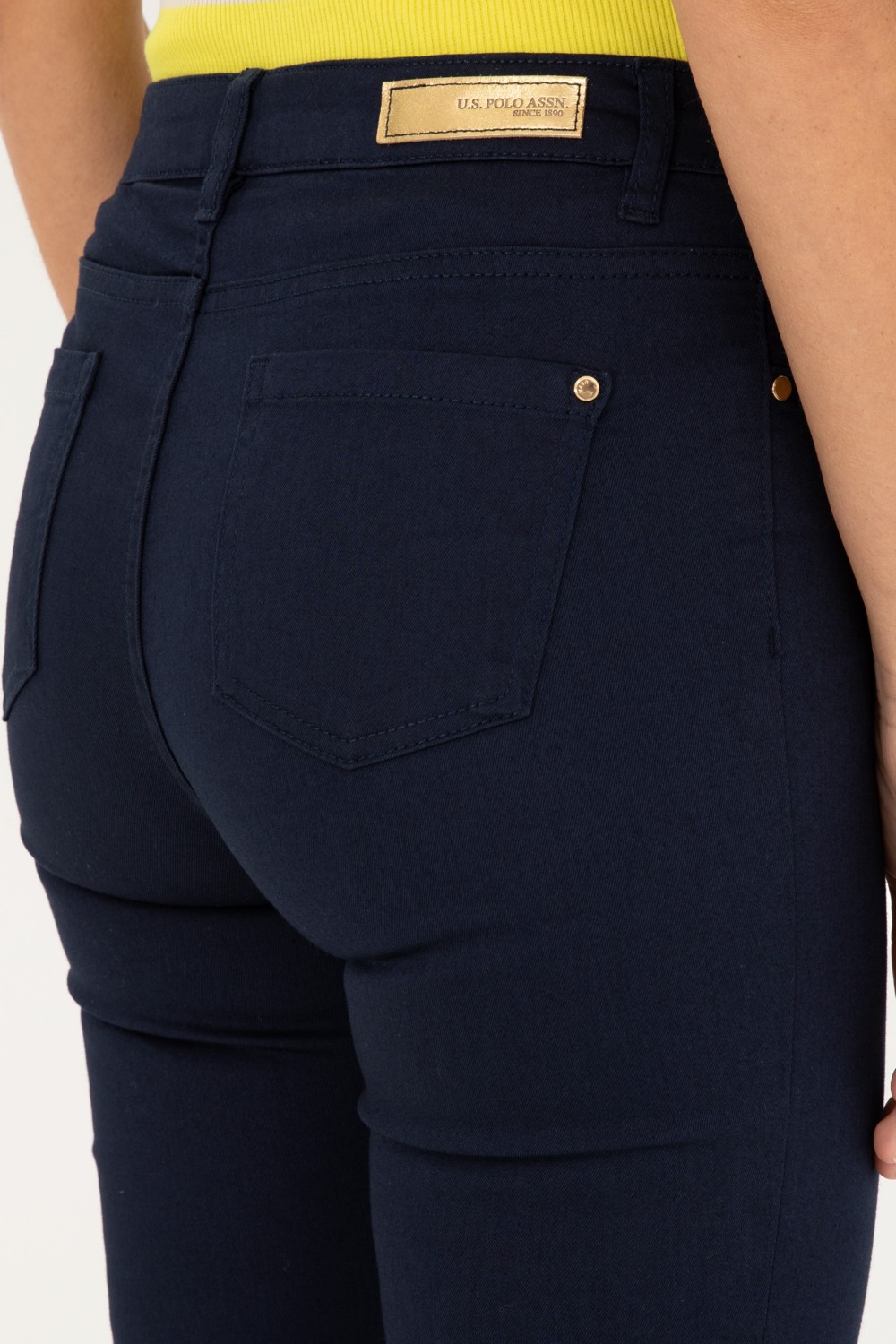 U.S. Polo Assn. Kadın Taş Toothpick Fit Kanvas Pantolon 50281692-VR049 görsel 6