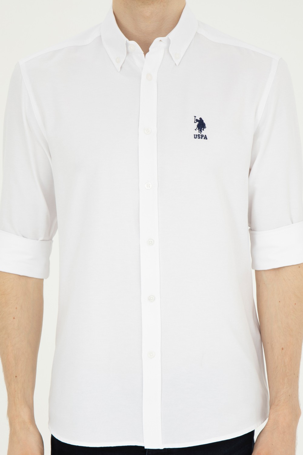 U.S. Polo Assn. Erkek Siyah Gömlek Basic 50282589-VR046 görsel 6