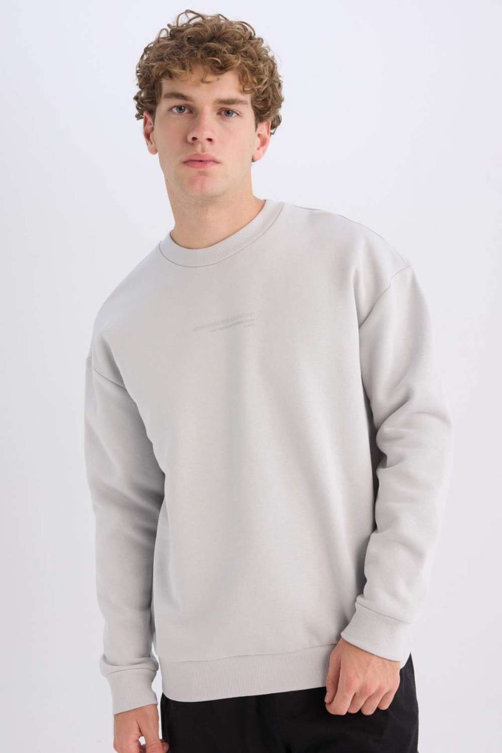 DeFacto Boxy Fit Bisiklet Yaka Baskılı Sweatshirt X8282AZ24AU