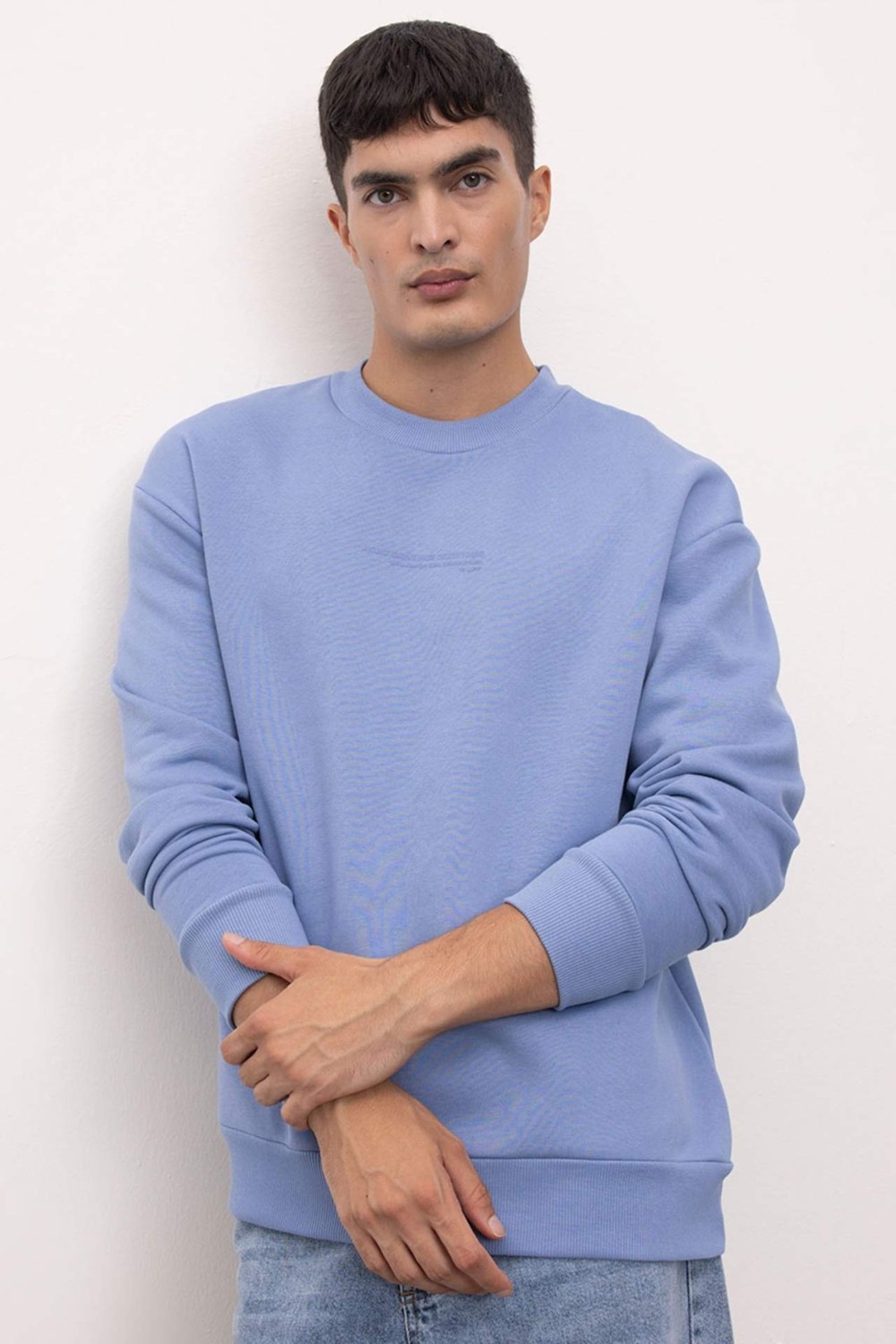 DeFacto Boxy Fit Bisiklet Yaka Baskılı Sweatshirt X8282AZ24AU