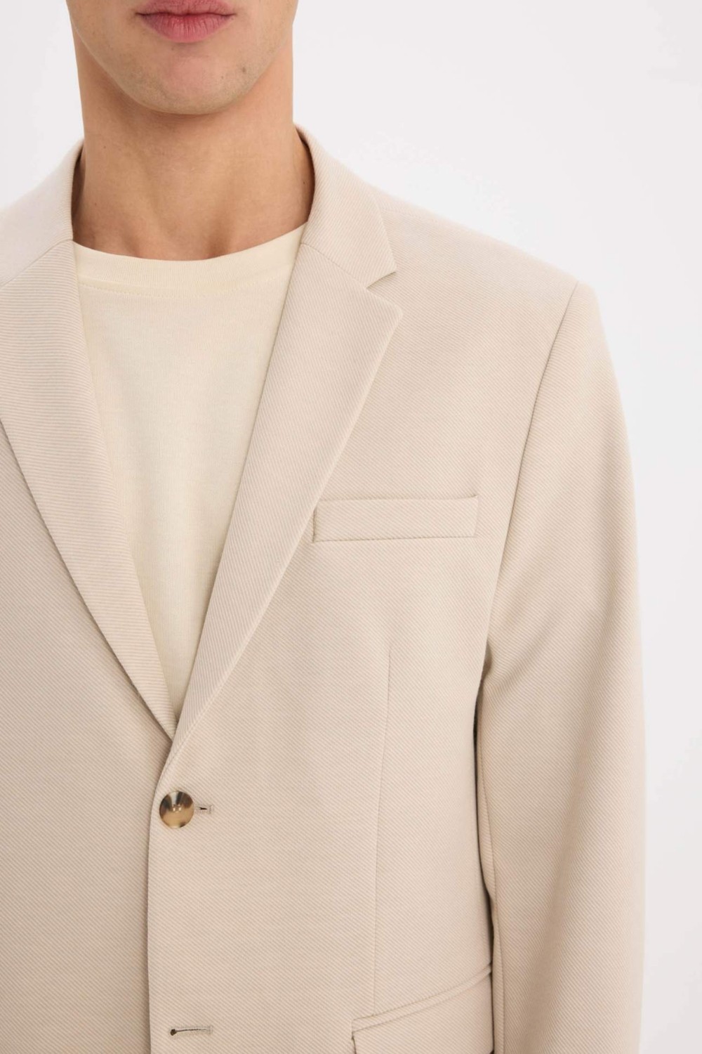 DeFacto Modern Fit Astarlı Düğmeli Blazer Ceket C5990AX25SP görsel 5