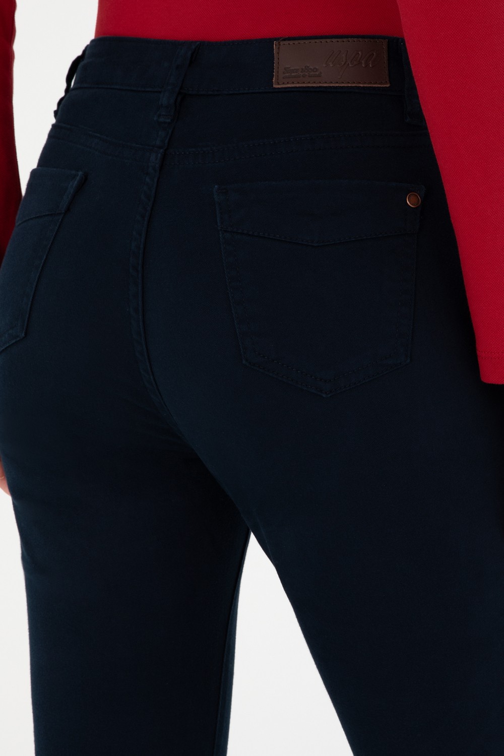U.S. Polo Assn. Kadın Lacivert Kanvas Pantolon 50290499-VR033 görsel 6