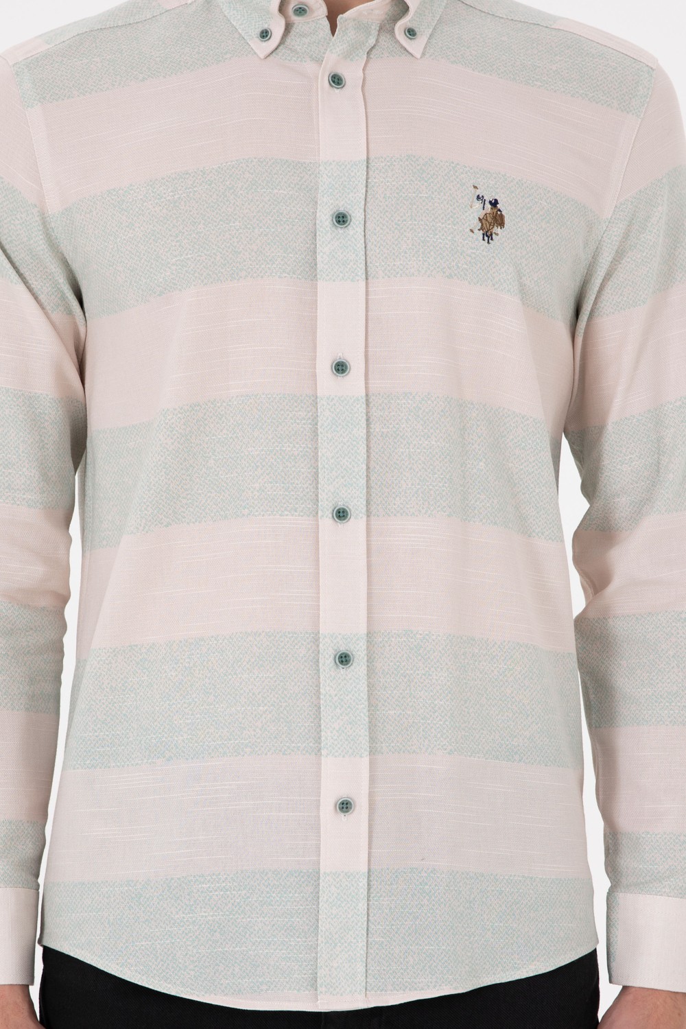 U.S. Polo Assn. Erkek Mint Uzun Kollu Gömlek 50291249-VR090 görsel 6