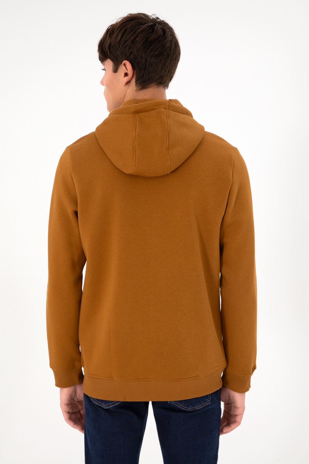 U.S. Polo Assn. Erkek Bordo Şardonlu Örme Hırka 50293146-VR014 görsel 6