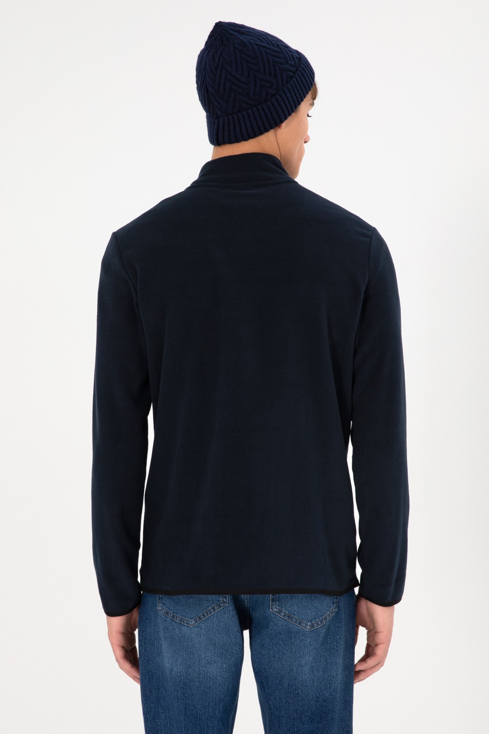 U.S. Polo Assn. Erkek Siyah Basic Polar Hırka 50298066-VR046 görsel 6