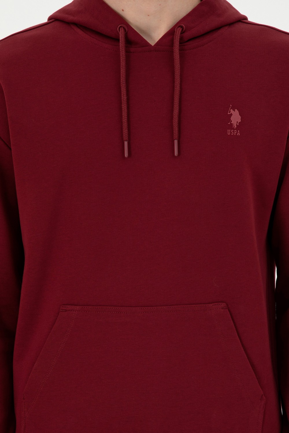 U.S. Polo Assn. Erkek Bordo Basic Sweatshirt 50298271-VR014 görsel 6