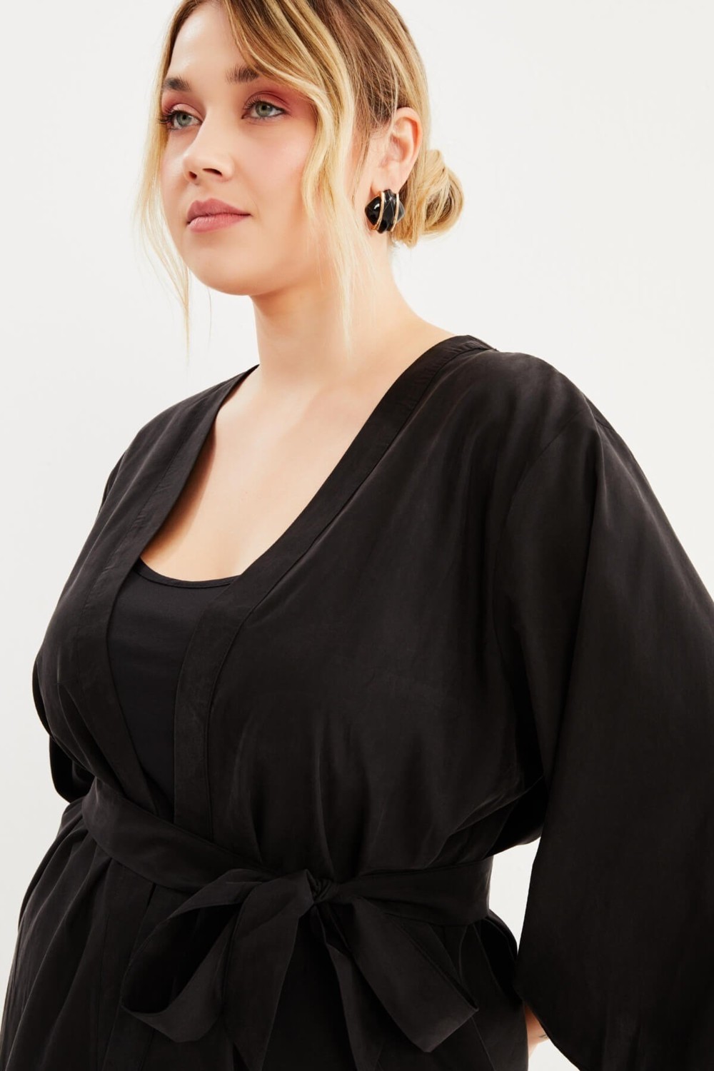 Myline Kuşak Detaylı Kimono görsel 4