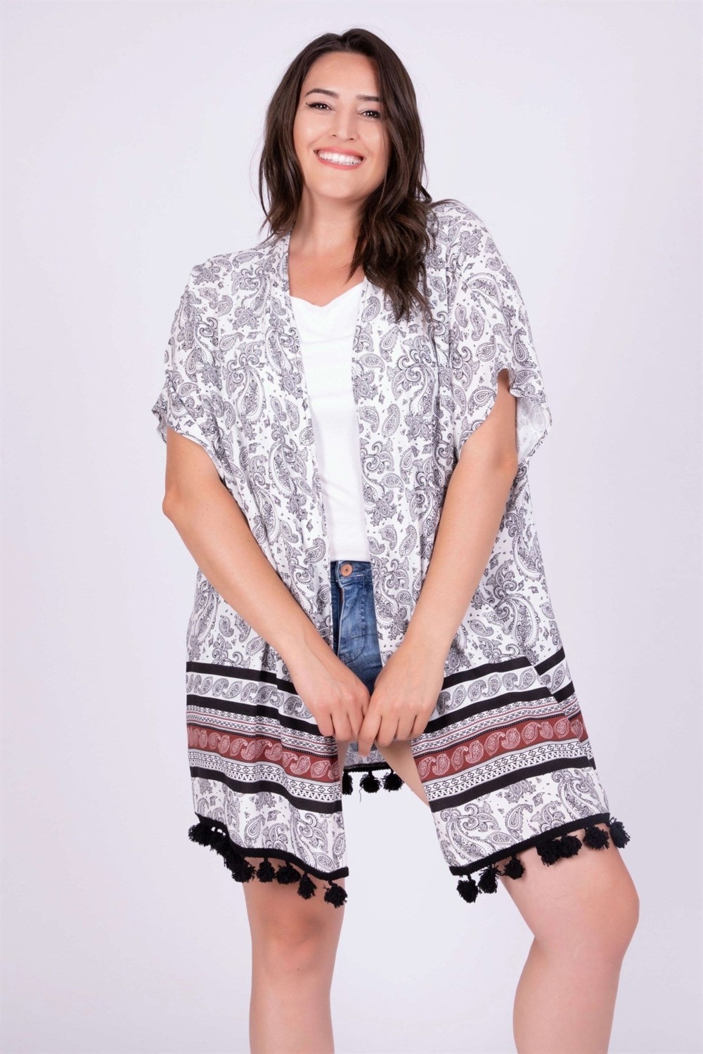 Myline Püskül Detaylı Kimono