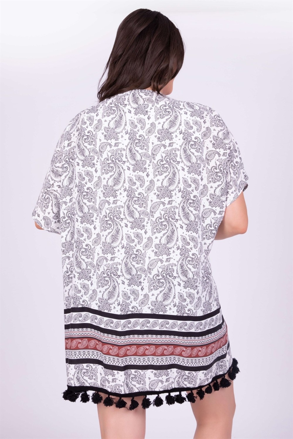 Myline Püskül Detaylı Kimono görsel 3