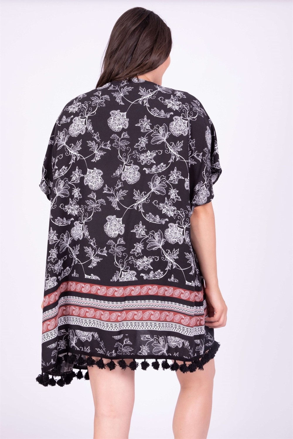 Myline Püskül Detaylı Kimono görsel 3
