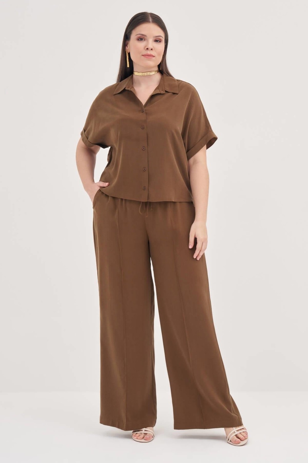 Myline Kısa Kollu Oversize Gömlek görsel 4
