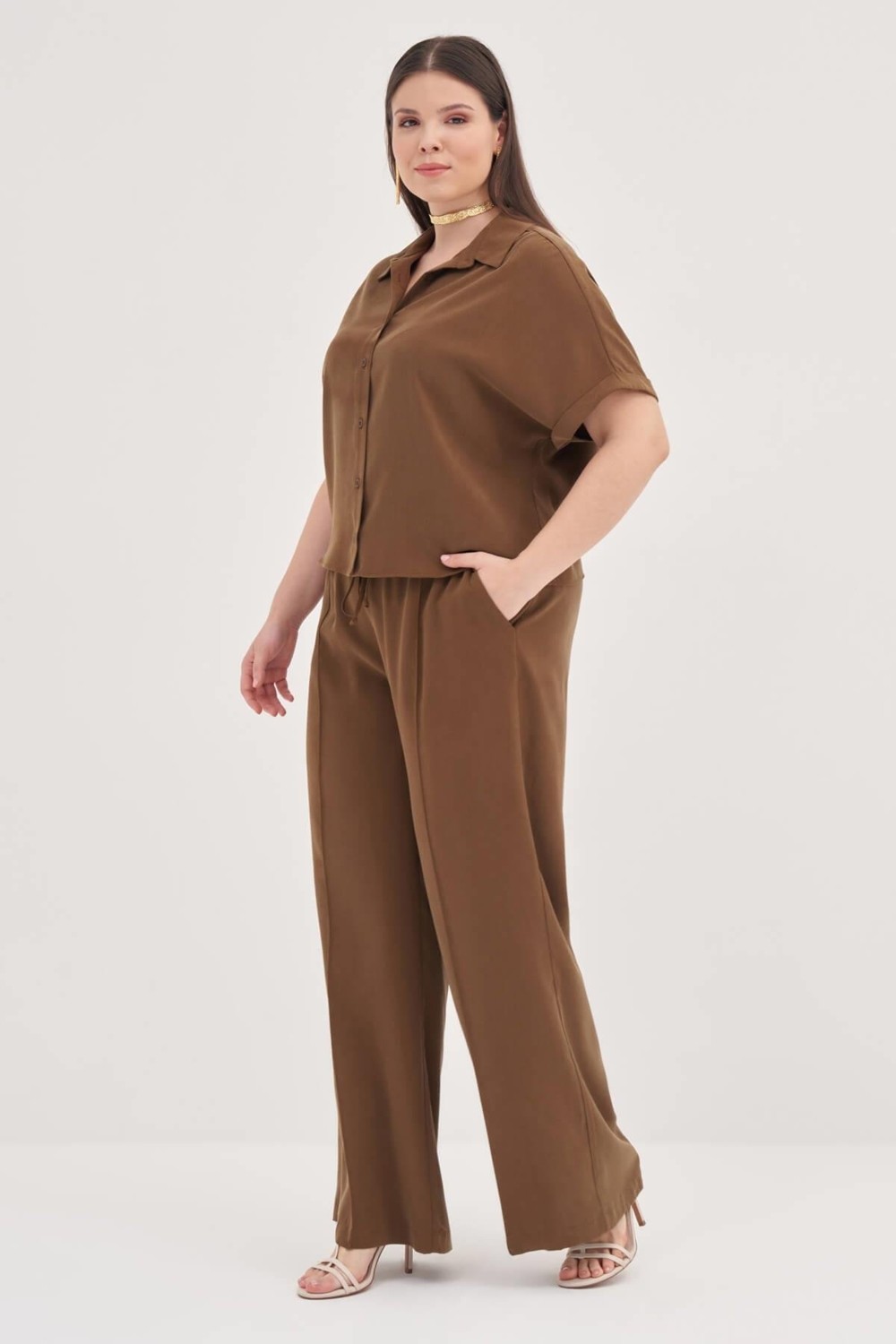 Myline Kısa Kollu Oversize Gömlek görsel 5