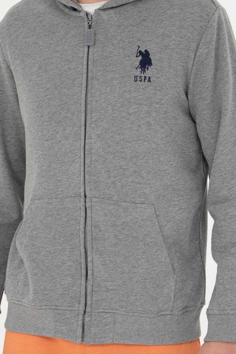 U.S. Polo Assn. Erkek Gri Melanj Örme Hırka 50269401-VR086 görsel 6
