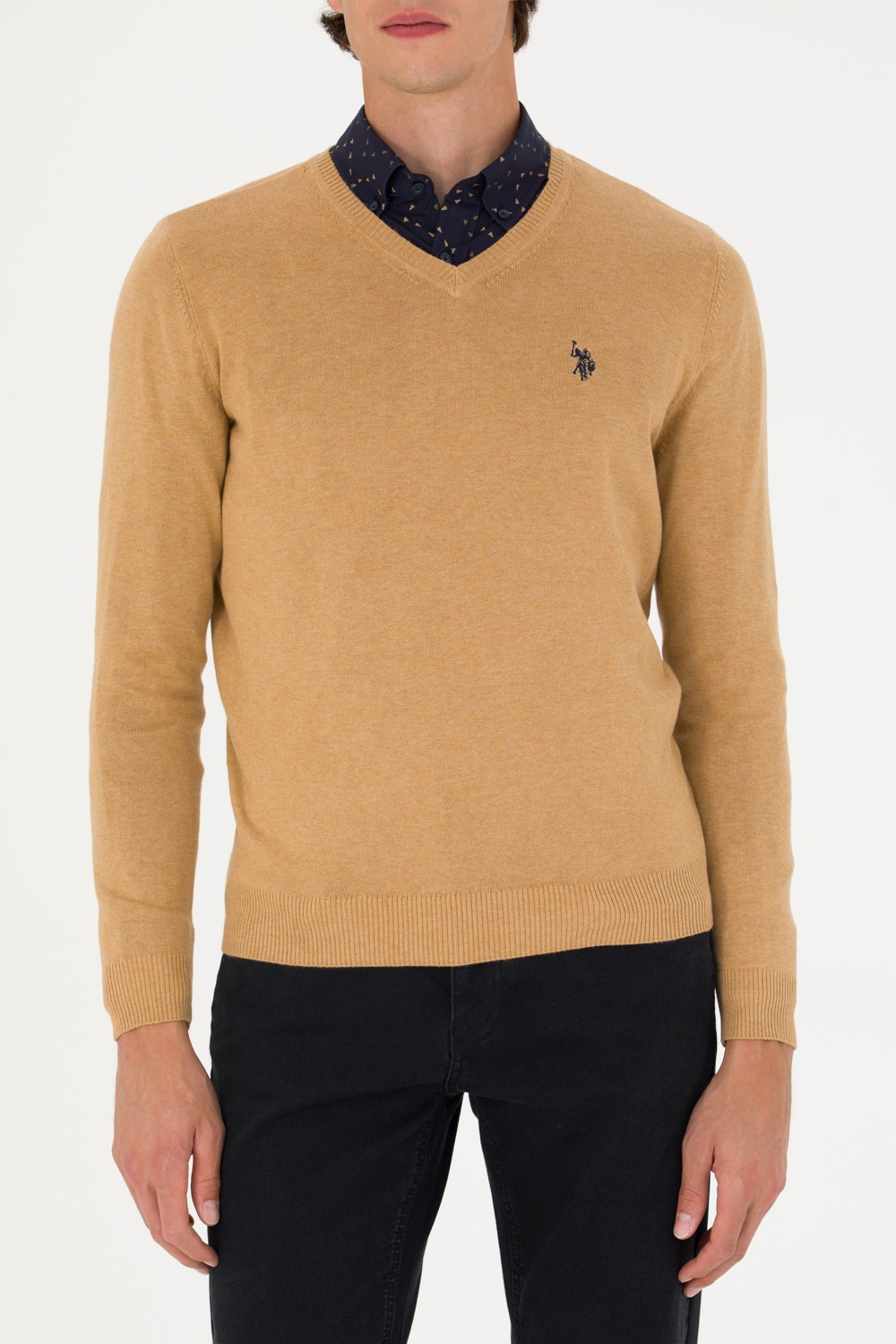 U.S. Polo Assn. Erkek Siyah Kazak /Triko 50275819-VR046 görsel 6