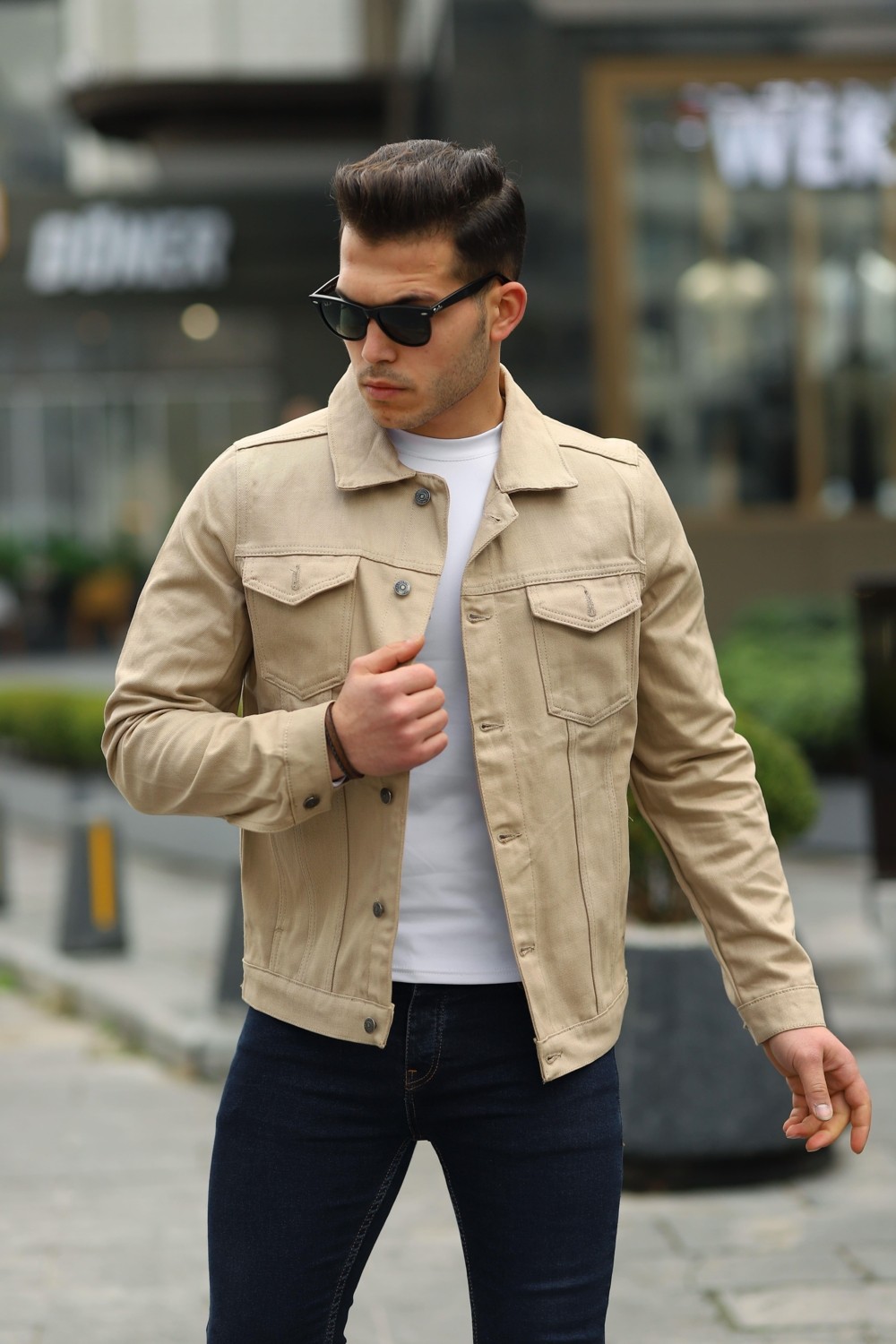 Comstar Erkek Slim Fit Denim Kot Ceket görsel 6