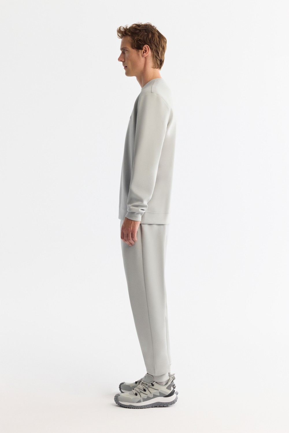 AVVA Erkek Siyah Bisiklet Yaka Esnek Yumuşak Doku İnterlok Kumaş Regular Fit Sweatshirt B001100 görsel 7