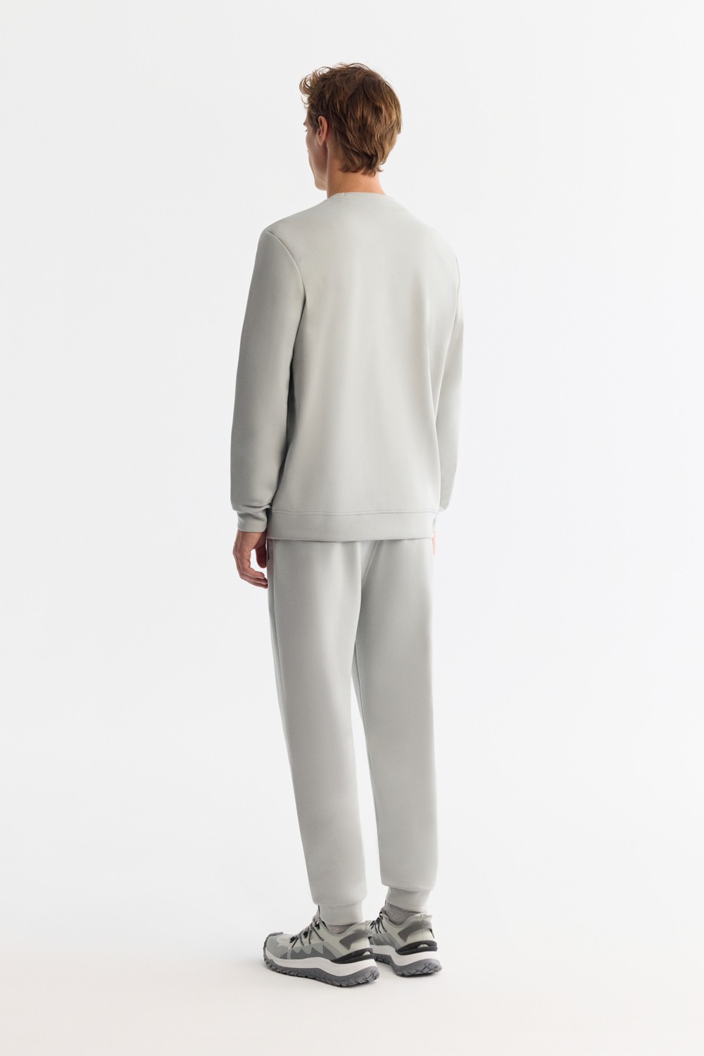 AVVA Erkek Siyah Bisiklet Yaka Esnek Yumuşak Doku İnterlok Kumaş Regular Fit Sweatshirt B001100 görsel 8