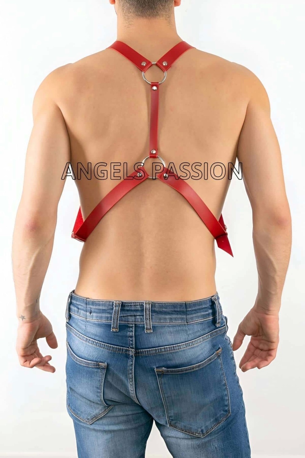 Beruflic Deri Erkek Harness Pantolon Aksesuar, Göğüs Erkek Harness - BRFM27 görsel 5