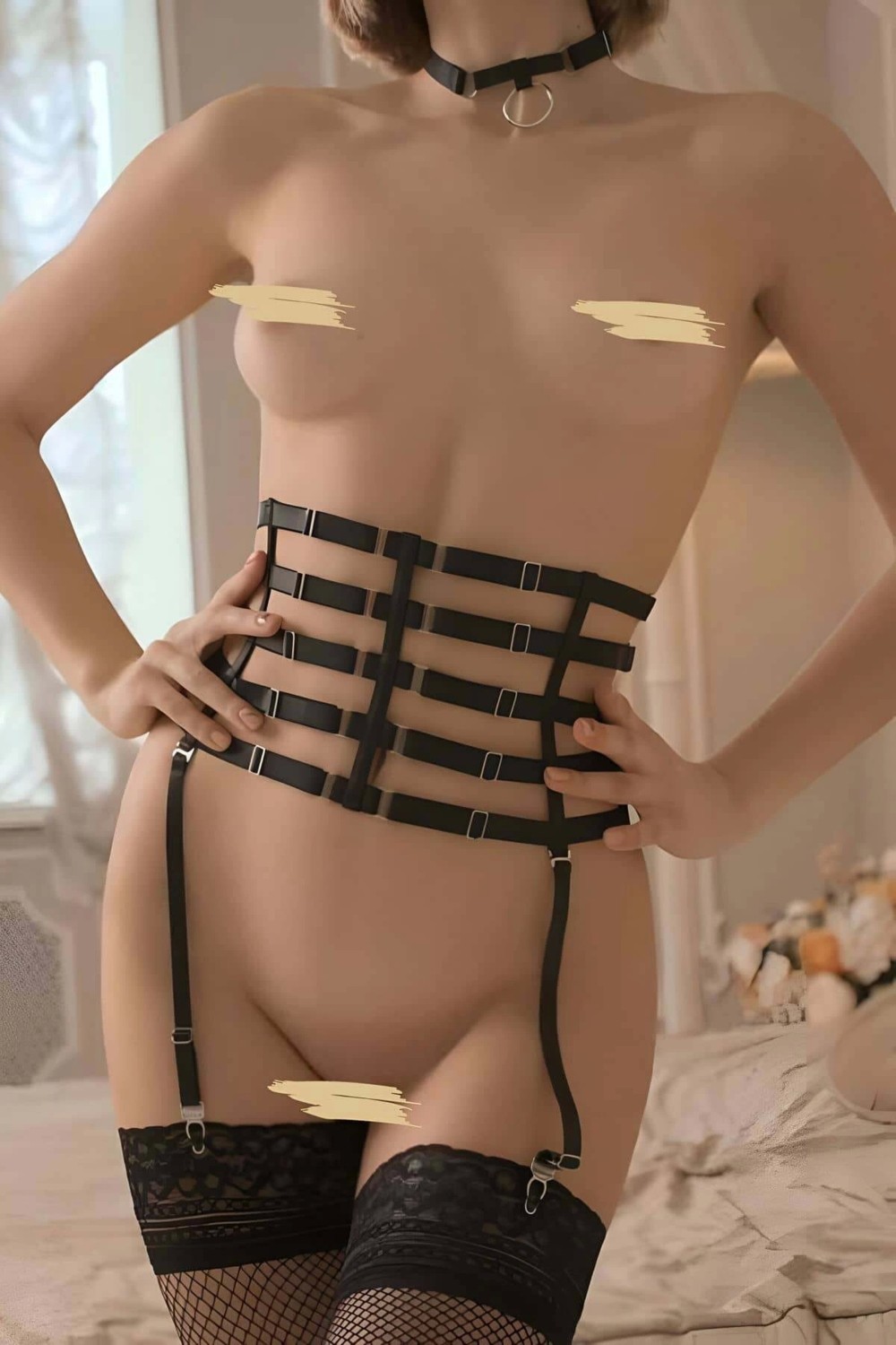 Beruflic Lastik Bel Korse Harness, Iç Giyim Harness - BRF831 görsel 5