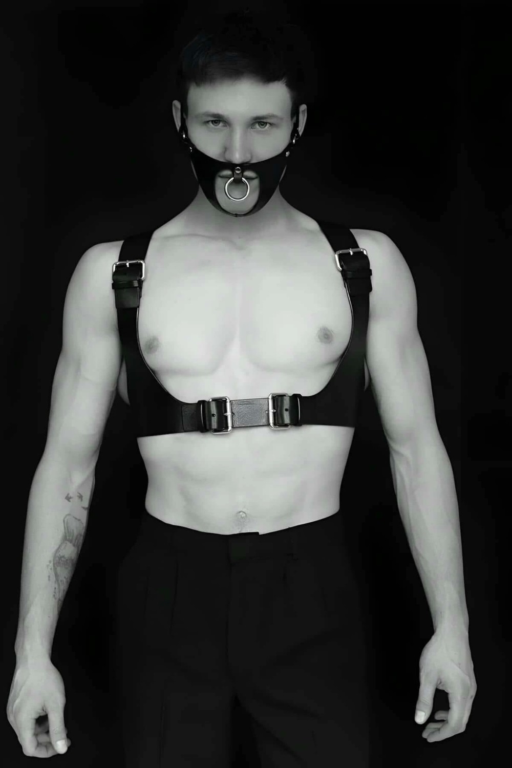 Beruflic Deri Göğüs ve Maske Harness - BRFM112 görsel 3