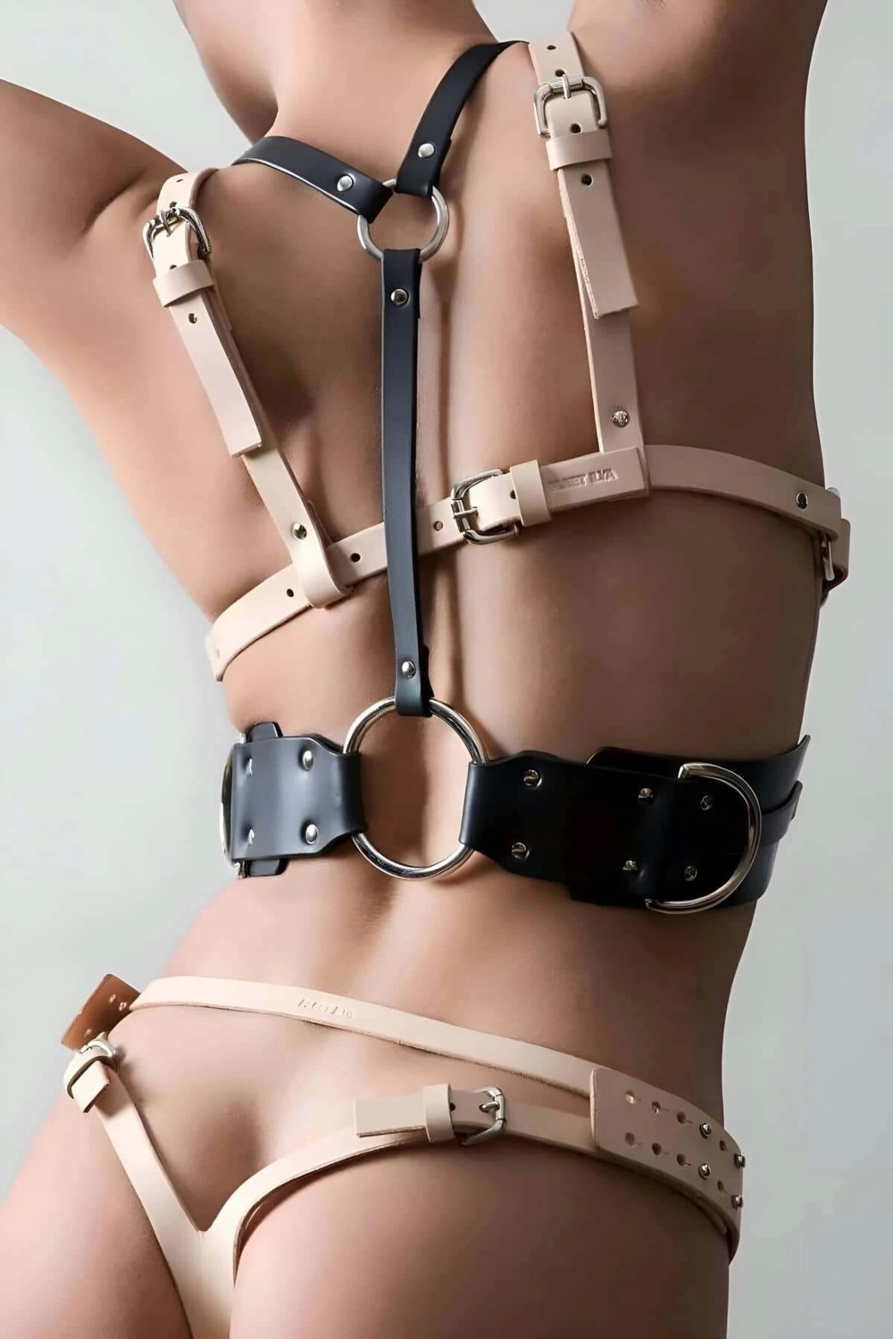 Beruflic Omuzdan Askılı Deri Bel Harness, Askılı Bel Kemeri - BRF1148 görsel 2