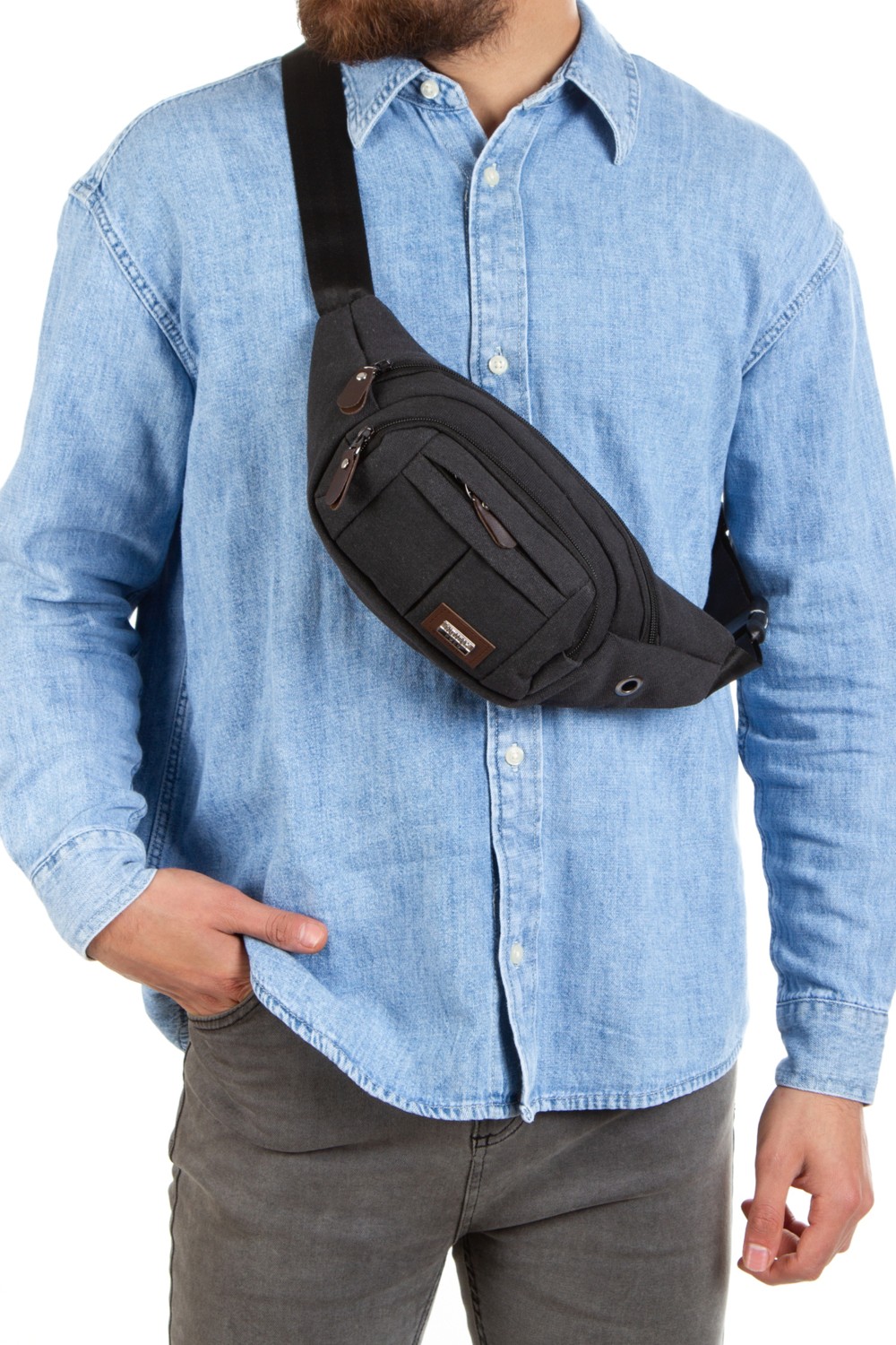 Newish Polo 816 Kanvas Bel Çantası Su Dayanıklı Özellikleriyle Şık ve Ergonomik Tasarım