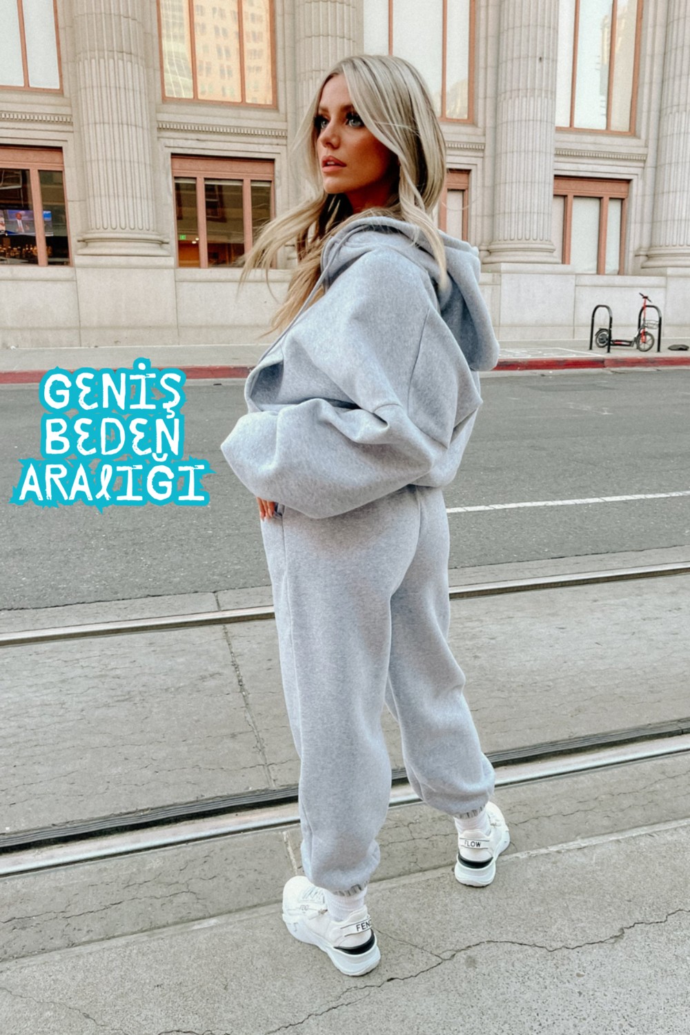 BSBSPOR Baggy Eşofman Altı Jogger Rahat Kesim Yeni Moda Kadın Erkek Siyah Gri görsel 8