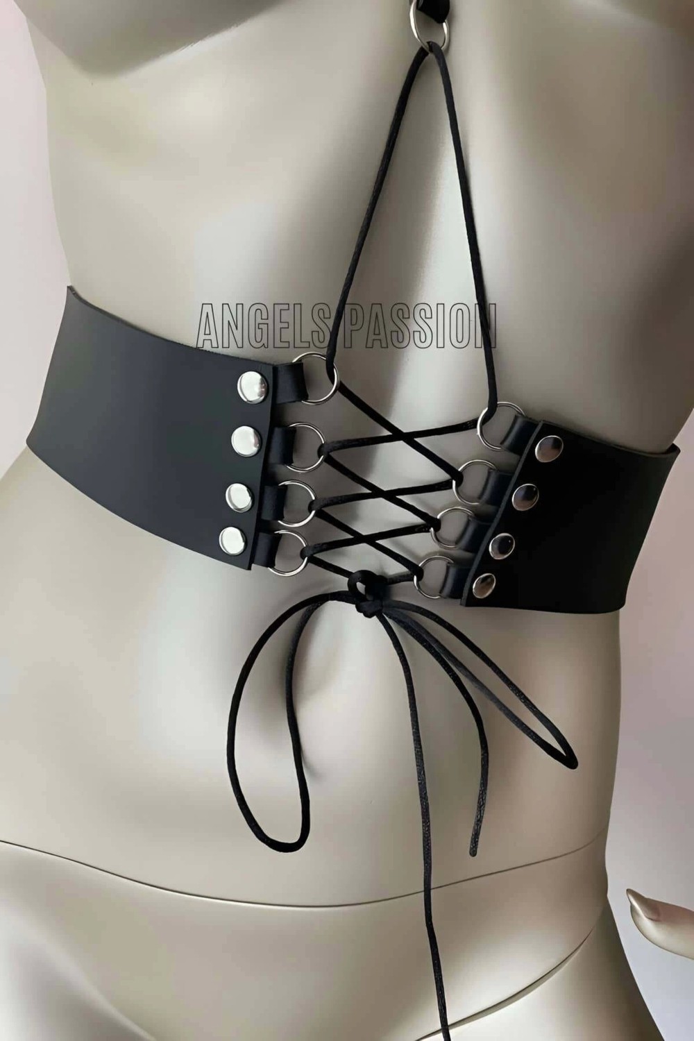 Beruflic Klipsli Deri Korse Harness - Deri Korse Elbise - BRF594 görsel 2