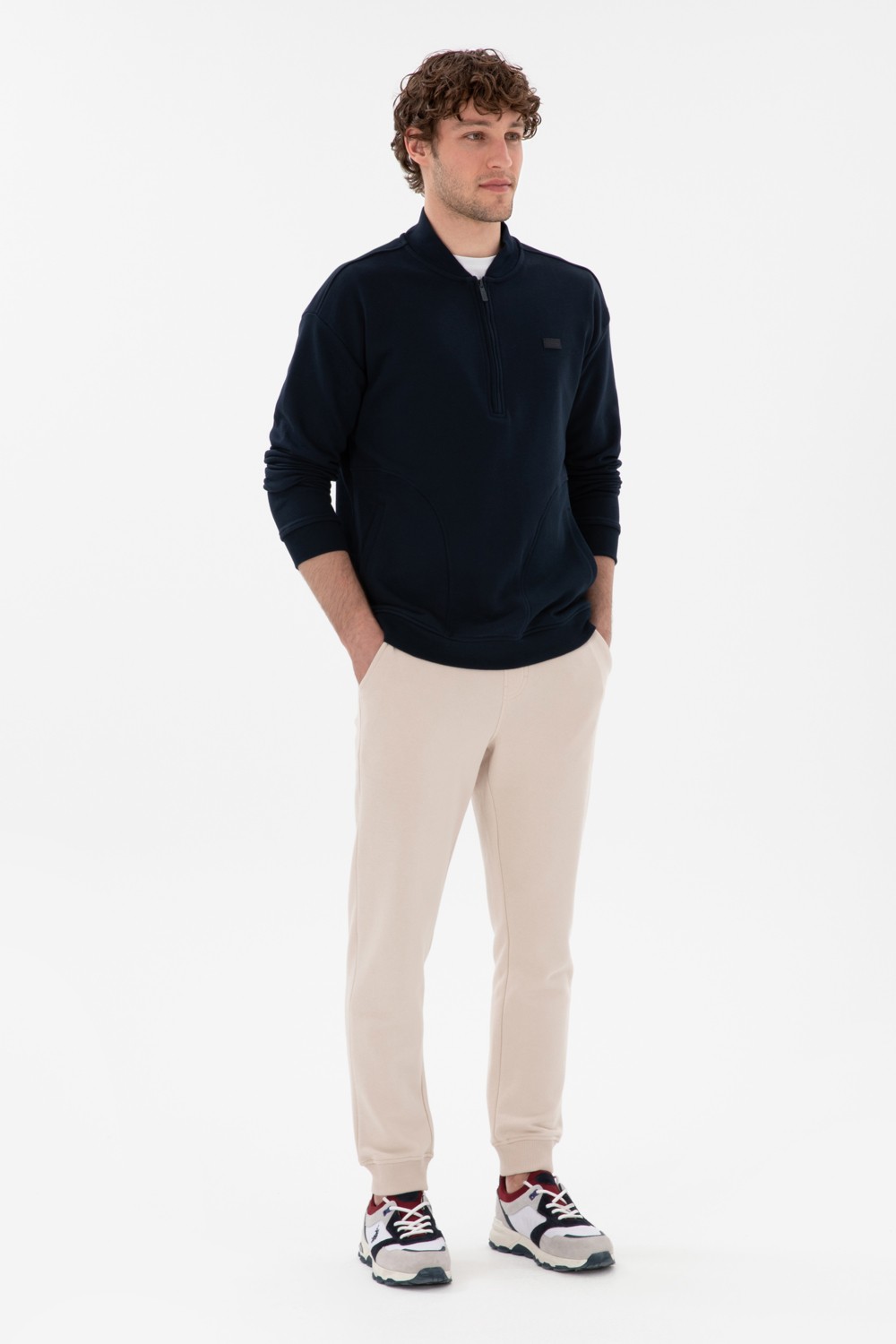 U.S. Polo Assn. Erkek Açık Haki Sweatshirt 50293380-VR183 görsel 4