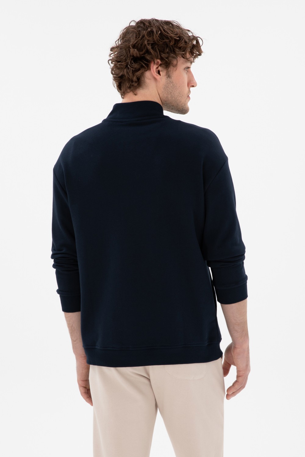 U.S. Polo Assn. Erkek Açık Haki Sweatshirt 50293380-VR183 görsel 5