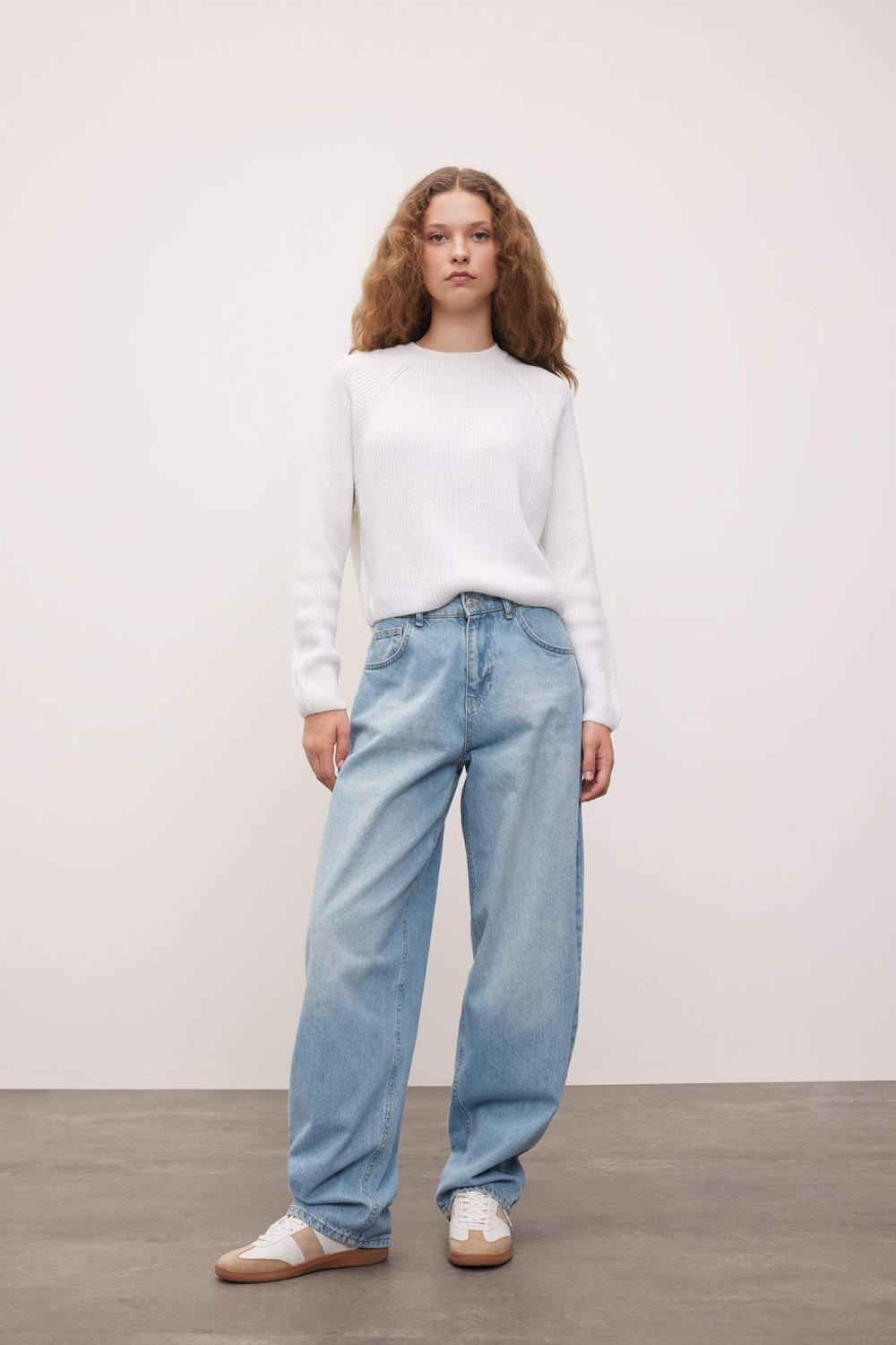 DeFacto Coool Regular Fit Bisiklet Yaka Basic Düz Triko Kazak L2567AZ24WN görsel 2
