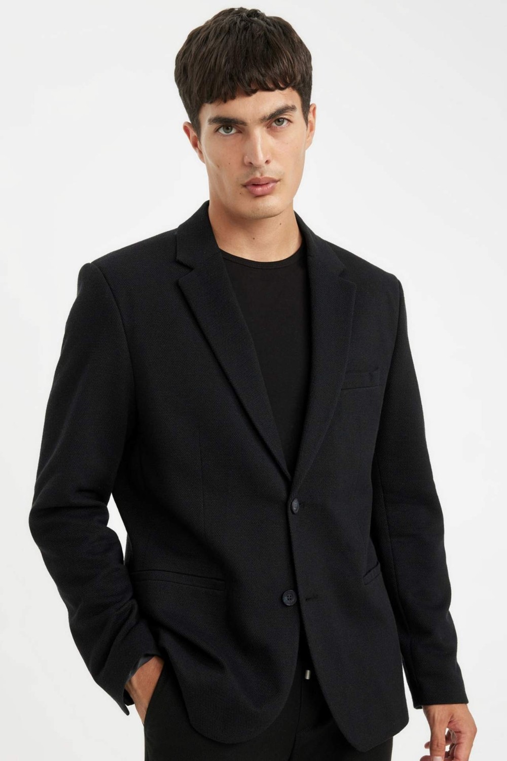 DeFacto Slim Fit Dar Kesim Astarlı Düğmeli Blazer Ceket N0503AZ24AU
